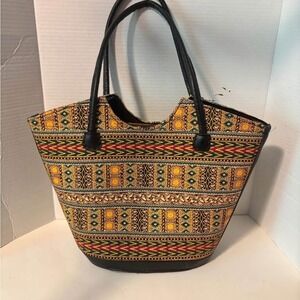 Multicolor Patterned Tote Bag